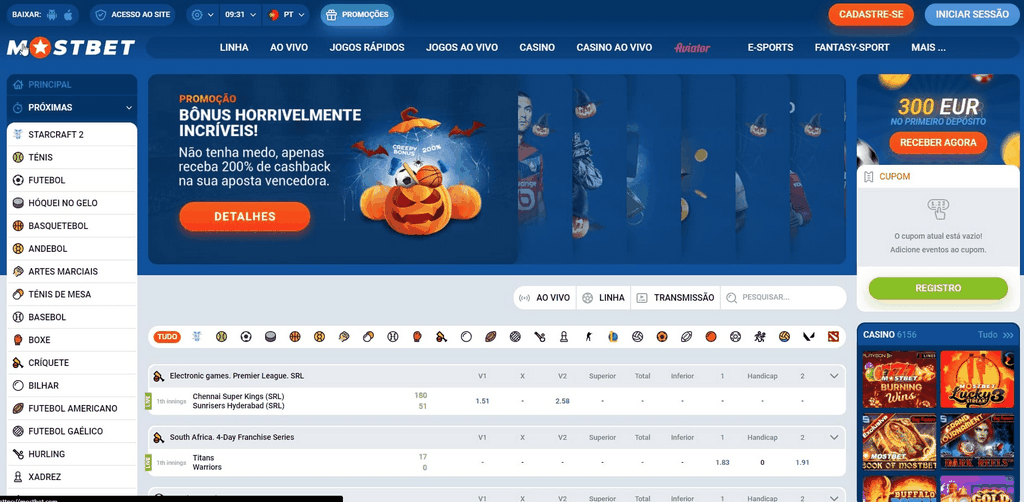 Casa de Apostas na Mostbet Brasil